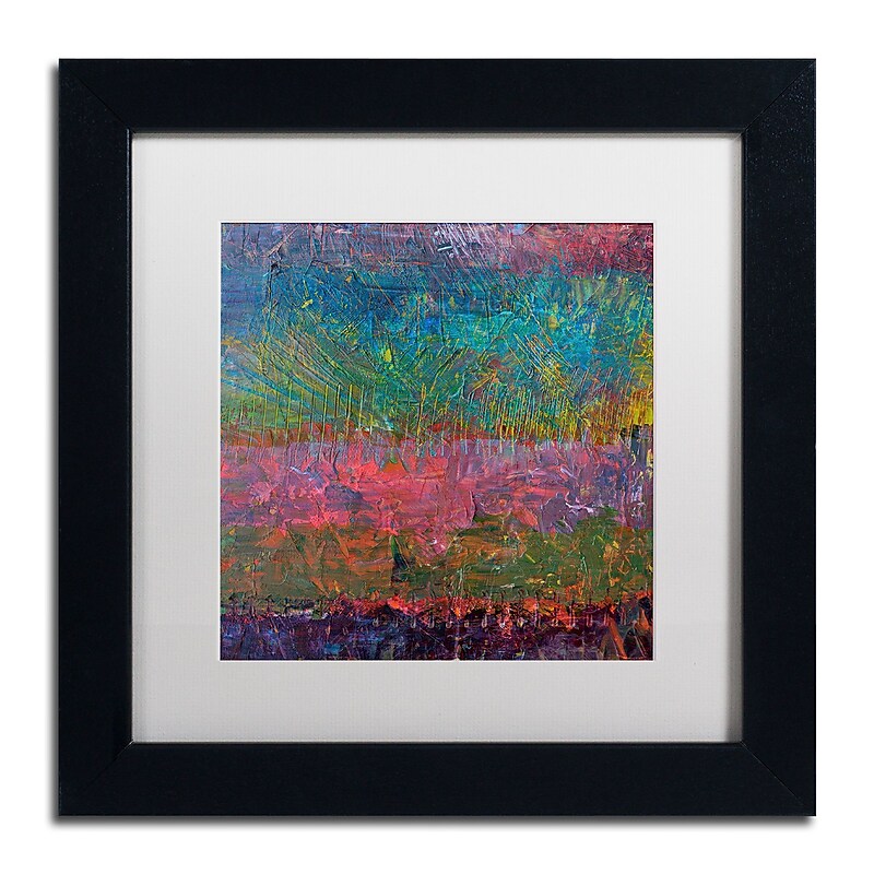 Trademark Fine Art Michelle Calkins 'Wildflowers' 11" x 11" Matted Framed Art Print (190836070190) image 1