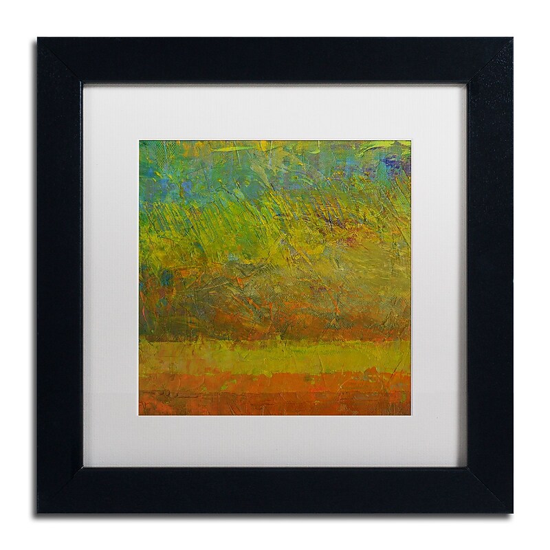 Trademark Fine Art Michelle Calkins 'Golden Dawn' 11" x 11" Matted Framed Art Print (190836069712) image 1