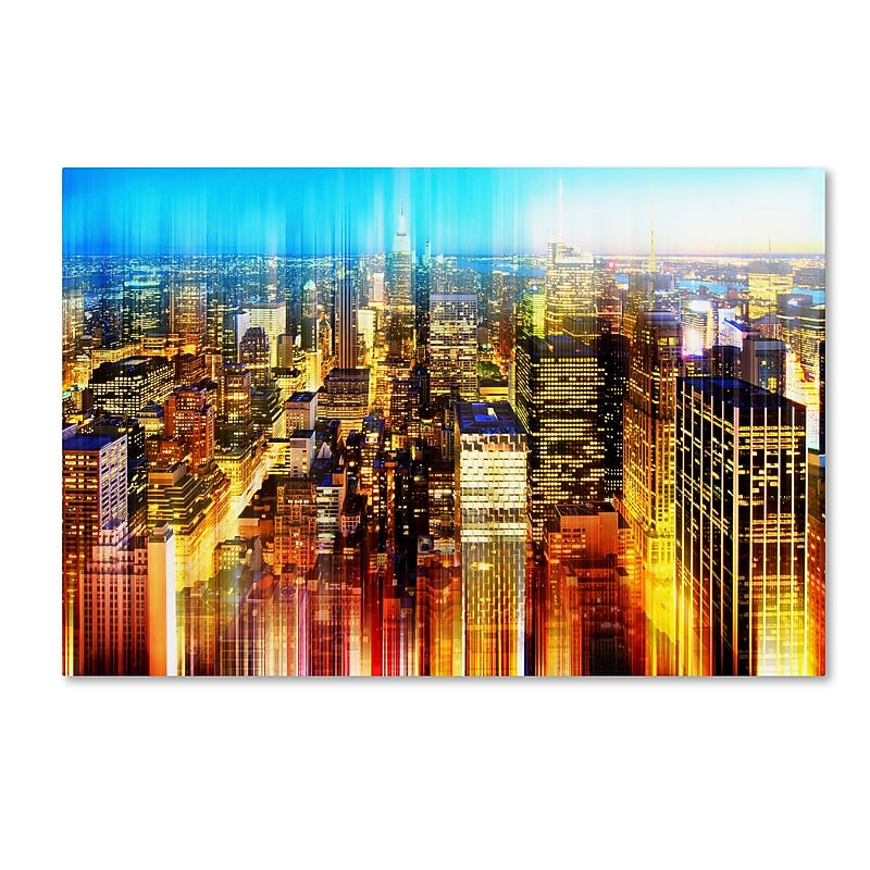 Trademark Fine Art Philippe Hugonnard 'Urban Stretch NYC X' 12" x 19" Canvas Stretched Art Print (190836046195) image 1