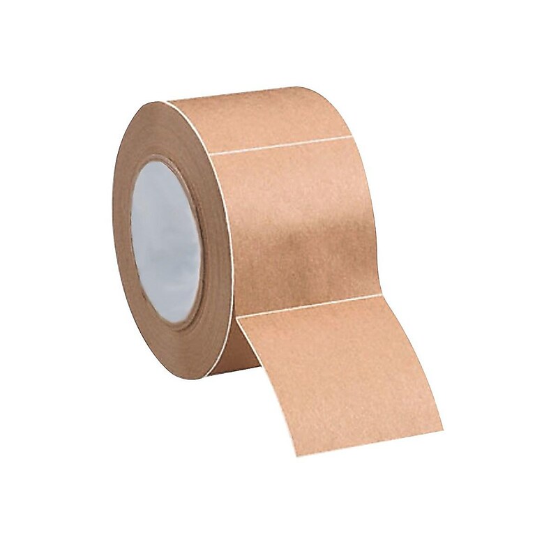 Staples Hand Written Multipurpose Labels, 4" x 6", Brown, 500/Roll, 10 Rolls/Catron (KL0046) image 1
