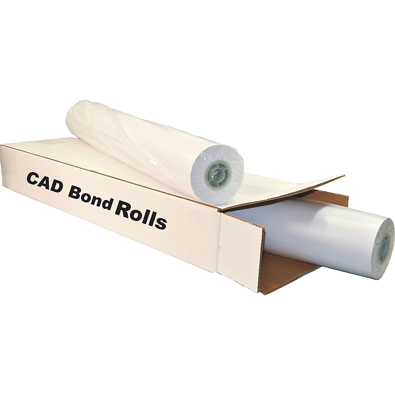 Alliance 20# Wide Format CAD Bond Paper, 24" x 300', Uncoated, 2/Roll (24300) image 1