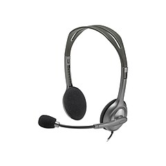 Logitech H111 3.5mm Stereo Computer Headset, On-Ear, Black (981