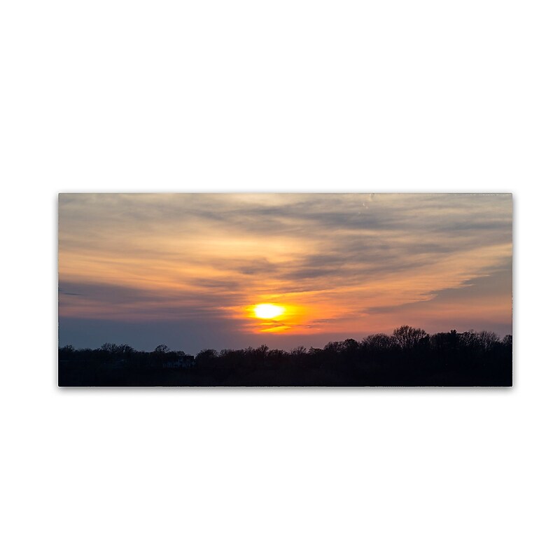 Trademark Fine Art Kurt Shaffer 'Sunsets are Beautiful' 8" x 19" Canvas Stretched Art Print (886511963313) image 1