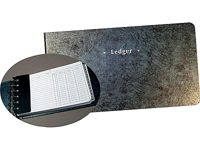 Staples Ledger Binder, 200 Pages, Blue Marble (26520) | Quill