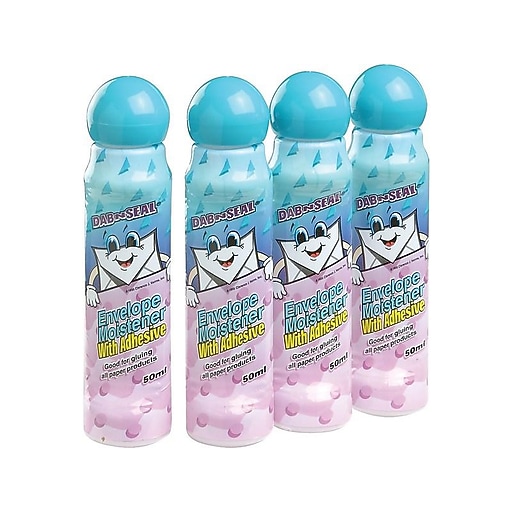 Dab 'N Seal 1.69 oz. Envelope Moistener, Blue, 4/Pack (56766) Staples