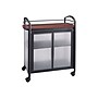 Safco Impromptu 34"W x 21.25"D Laminate Refreshment Cart, Black/Cherry (8966BL)~#|#~sp46038229_sc7