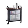 Safco Impromptu 34"W x 21.25"D Laminate Refreshment Cart, Black/Cherry (8966BL)~#|#~sp46038231_sc7