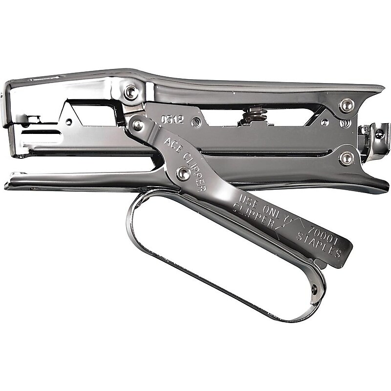 Ace Lightweight Clipper Stapler, 20 Sheet Capacity, Chrome (07020) image 1