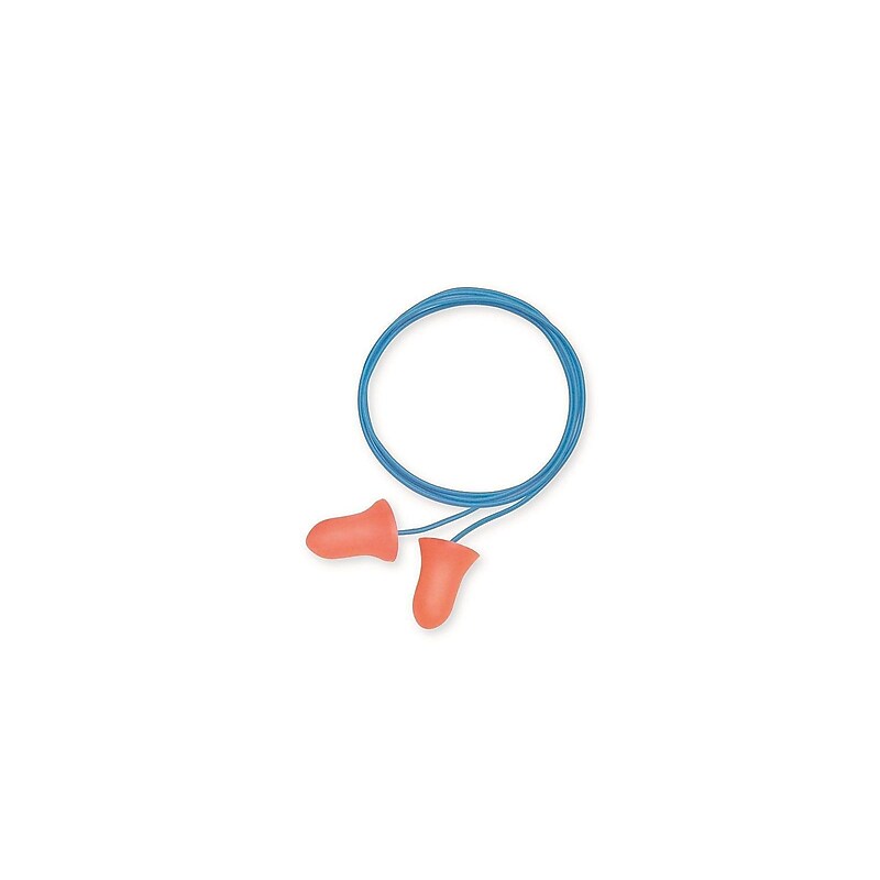 Howard Leight Maximum Corded Earplugs, 33 dB, Orange/Blue, 100/Box (MAX-30) image 1