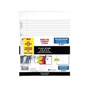 Five Star Reinforced College Ruled Filler Paper, 11" x 8.5", White, 100/Pack (17010)