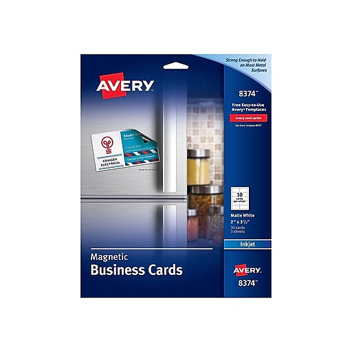 Printable Business Card Magnetic Sheets. Pre-Cut Business Cards Stock (3  sheets) 