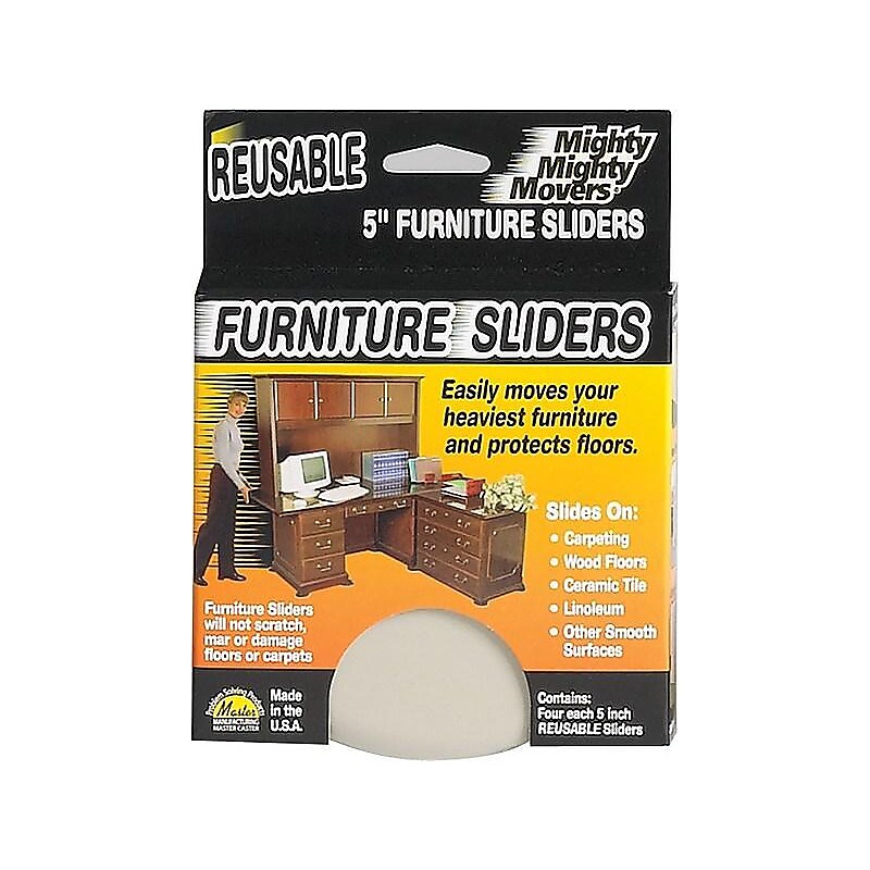 Master Manufacturing Mighty Mighty Movers Furniture Sliders, Beige, 4/Pack (87007) image 1