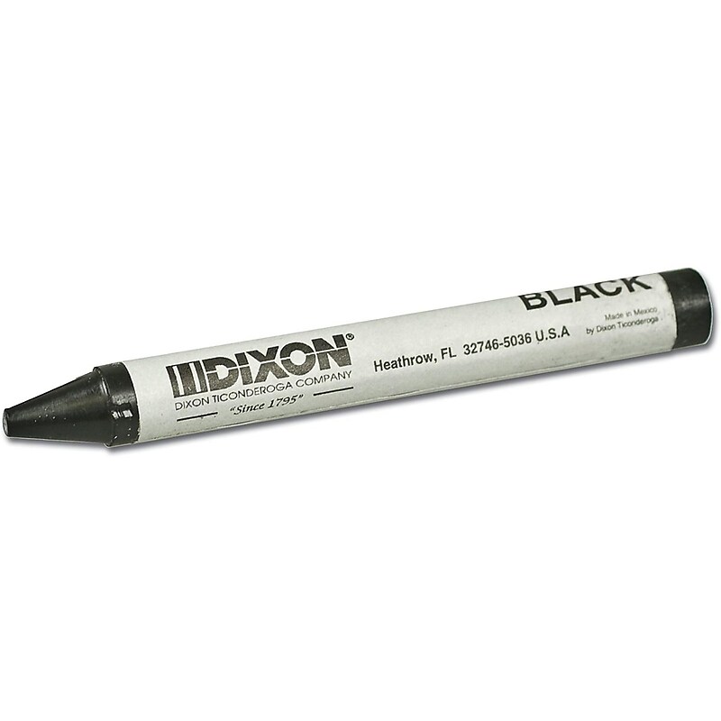 Dixon American Classic Professional Crayons, Black, Dozen (05005) image 1