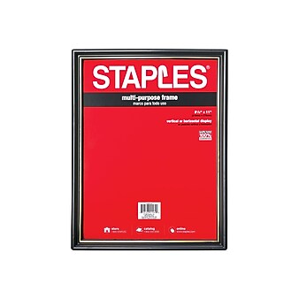 Staples All Purpose Plastic Picture Frame, Black (10931)