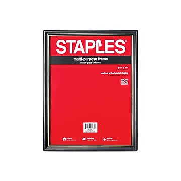 Staples All Purpose Plastic Picture Frame, Black (10931)