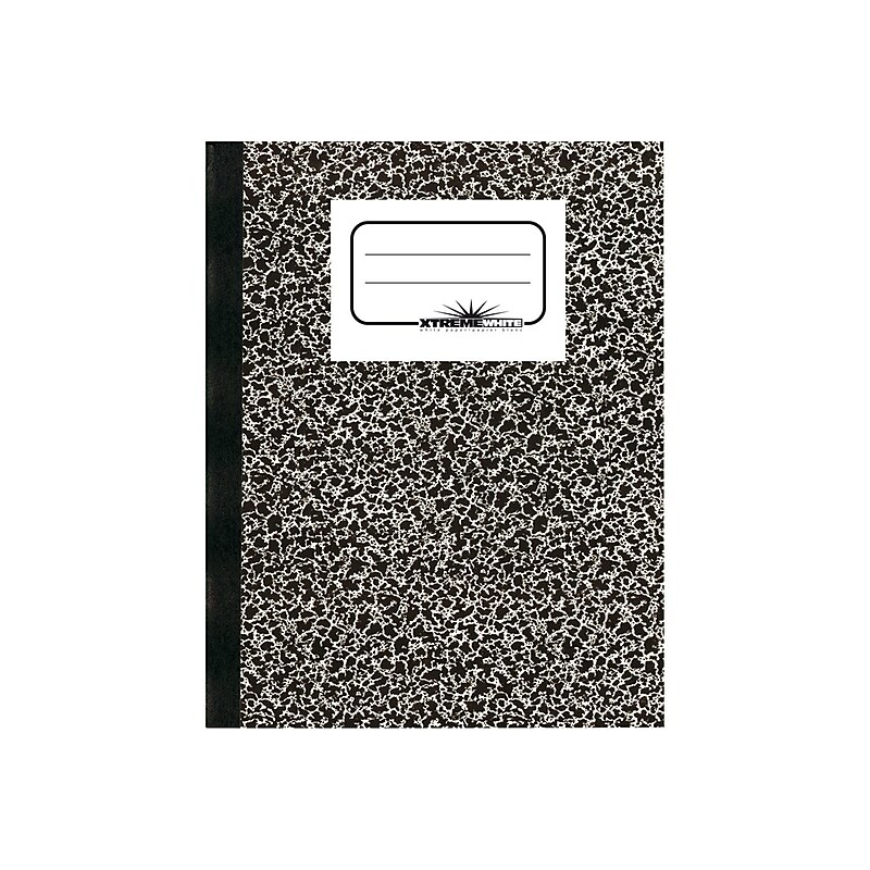 National Brand 1-Subject Composition Notebooks, 7.87" x 10", College Ruled, 80 Sheets, Black (43461) image 1