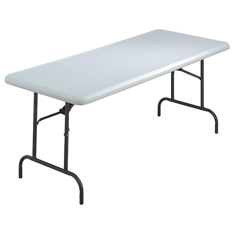 ICEBERG IndestrucTable TOO 600S Folding Table, 72" x 30", Platinum (65323) image 1