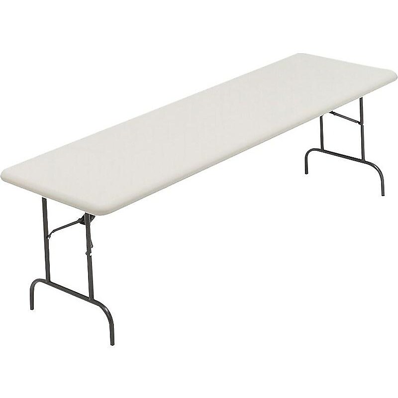 ICEBERG IndestrucTable TOO 600S Folding Table, 96" x 30", Platinum (65333) image 1