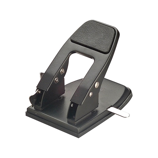 Officemate Heavy Duty 2-Hole Punch, Padded Handle, Black, 50-Sheet