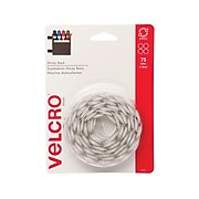 Velcro® Brand 5/8" Sticky Back Hook & Loop Fastener Dots, White, 75/Pack (90090)