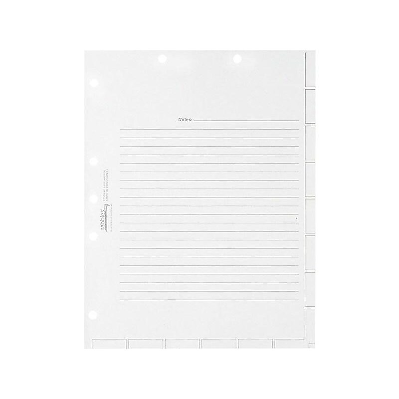 Tabbies Medical Chart Index Blank Tab Dividers, 7-Hole Punched, White, 400/Box (TAB54520) image 1
