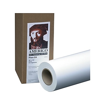 PM Company Amerigo Plan-24 Wide Format CAD Paper, 36" x 150' (45162)