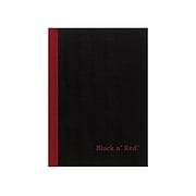 Oxford Black n' Red Professional Notebook, 5.8" x 8.3", 96 Sheets, Black (E66857)