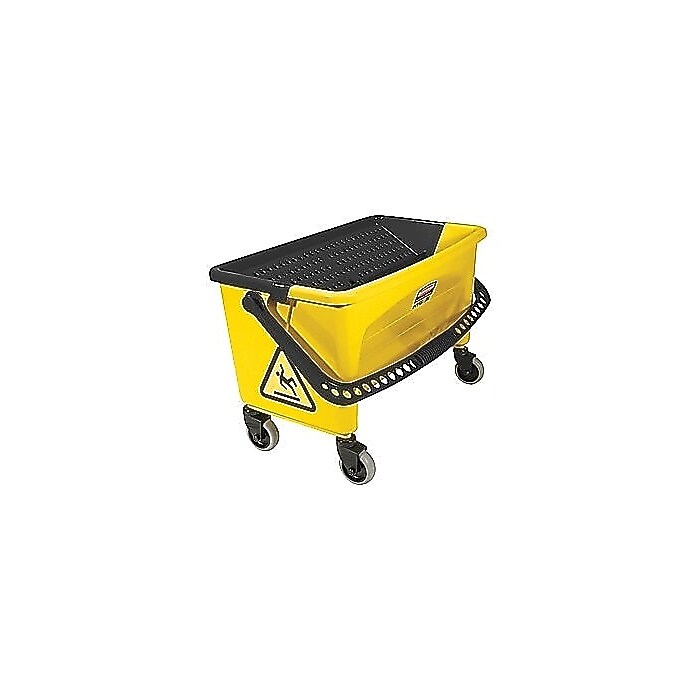 Rubbermaid HYGEN Bucket & Down-Press Wringer, Yellow (FGQ90088YEL