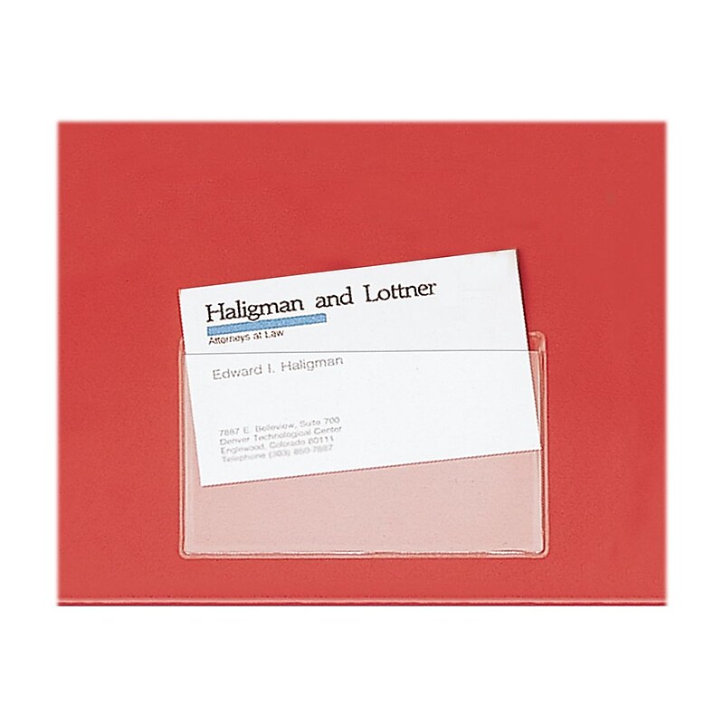 Cardinal HOLDit! Business Card Poly Binder Pockets, Clear, 10/Pack (CRD 21500CB) image 1