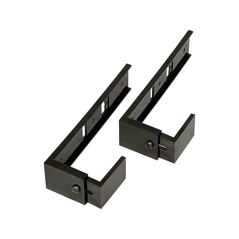 Deflect-O Plastic Partition Brackets, Black, 2/Pair (OPBKT04) image 1