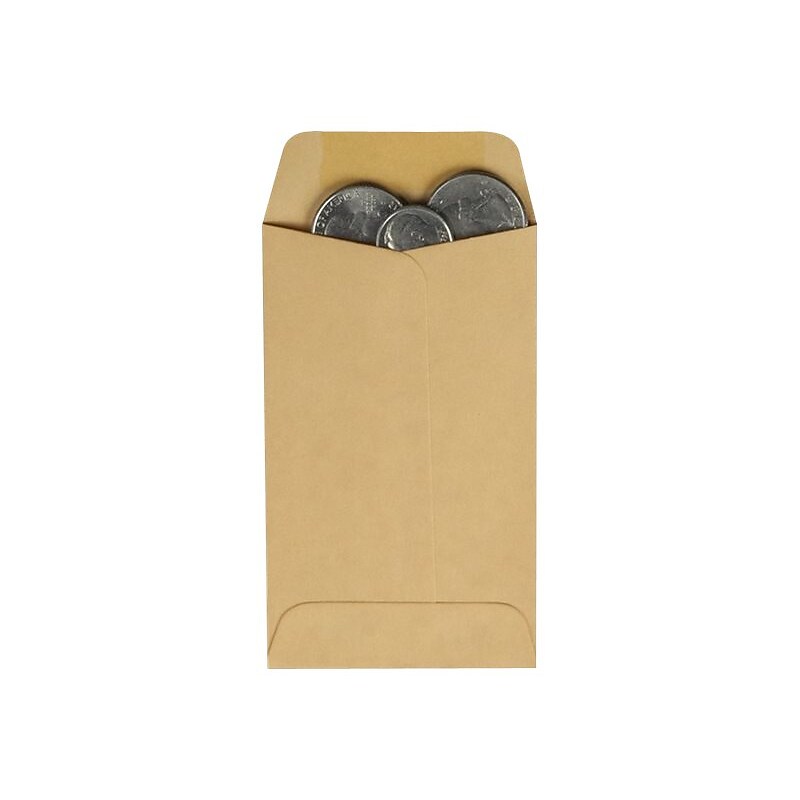 Quality Park Kraft #3 Envelope 2 1/2" x 4 1/4", Brown, 500/Box (QUA50260) image 1