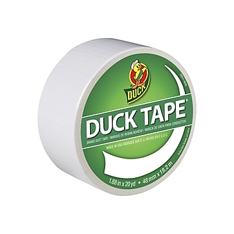 Duck Heavy Duty Duct Tape, 1.88" x 20 Yds., White (1265015)