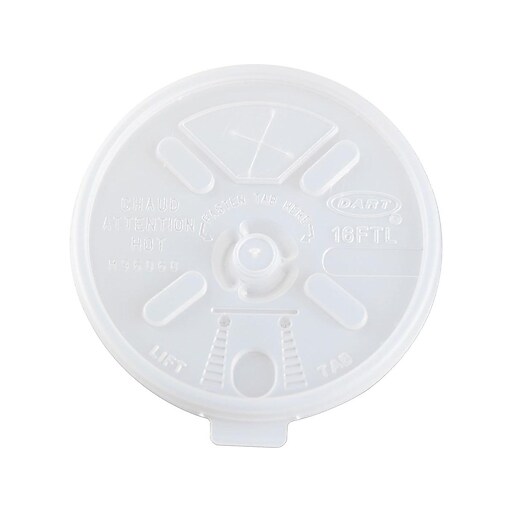 Dart Lift 'n' Lock Lids, Translucent, 1000/Carton (16FTLS) | Staples