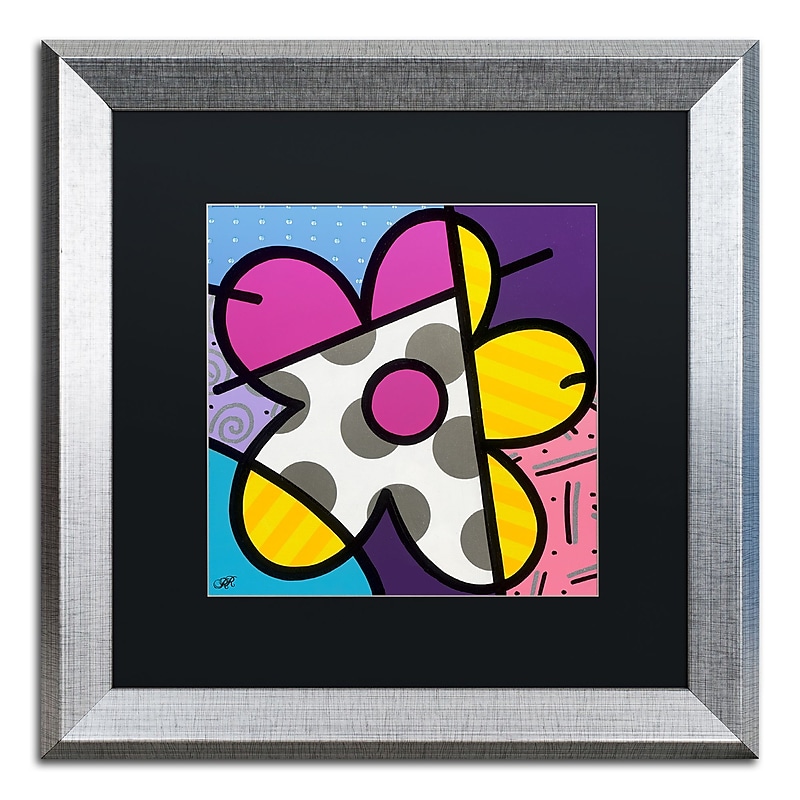 Trademark Fine Art Roberto Rafael 'Big Flower II' 16" x 16" Matted Framed Art Print (190836279845) image 1