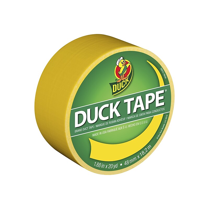 Duck Heavy Duty Duct Tape, 1.88" x 20 Yds., Yellow (1304966) image 1