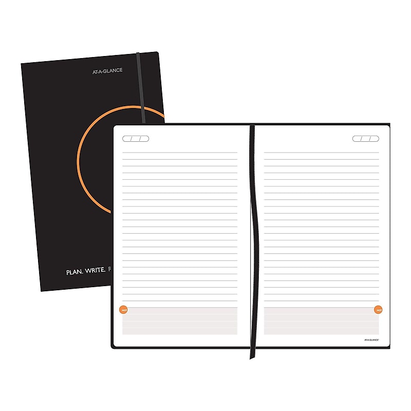 AT-A-GLANCE Planner, Plan. Write. Remember. 8.25"H x 5.13"W Daily Planner, Black (80612405) image 1
