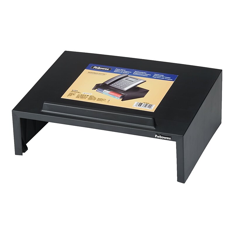 Fellowes Designer Suites Plastic Phone Stand for Desktop Phone, Black (8038601) image 1