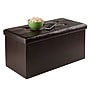 Winsome Ashford Faux Leather Storage Ottoman, Chocolate (92627)~#|#~sp4604014_sc7