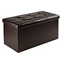 Winsome Ashford Faux Leather Storage Ottoman, Chocolate (92627)~#|#~sp4604020_sc7