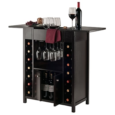 Winsome Yukon 37″  Wine Cabinet, Espresso (92655) Sansujyuku sansujyuku.com
