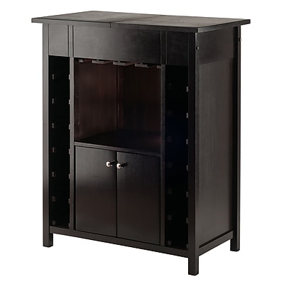 Winsome Yukon 37″  Wine Cabinet, Espresso (92655) Sansujyuku sansujyuku.com