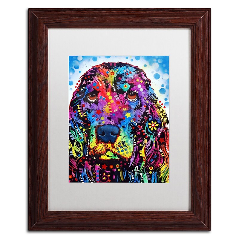 Trademark Fine Art Dean Russo 'Cocker Spaniel II' 11" x 14" Matted Framed (190836167401) image 1