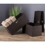 Winsome Torino 3 Piece Folding Fabric Baskets Chocolate (38323)~#|#~sp4604287_sc7