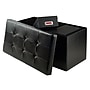 Winsome Ashford Faux Leather Storage Ottoman, Black (20627)~#|#~sp4604291_sc7