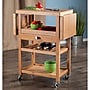 Winsome Barton 3-Shelf Wood Mobile Kitchen Cart with Lockable Wheels, Natural (80434)~#|#~sp4604292_sc7
