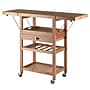Winsome Barton 3-Shelf Wood Mobile Kitchen Cart with Lockable Wheels, Natural (80434)~#|#~sp4604293_sc7
