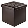 Winsome Ashford Faux Leather Storage Ottoman, Chocolate (92415)~#|#~sp4604299_sc7