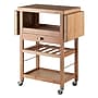 Winsome Barton 3-Shelf Wood Mobile Kitchen Cart with Lockable Wheels, Natural (80434)~#|#~sp4604300_sc7