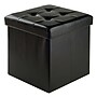 Winsome Ashford Faux Leather Storage Ottoman, Black (20415)~#|#~sp4604301_sc7
