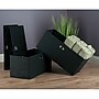 Winsome Torino 3 Piece Folding Fabric Baskets Black (22323)~#|#~sp4604303_sc7